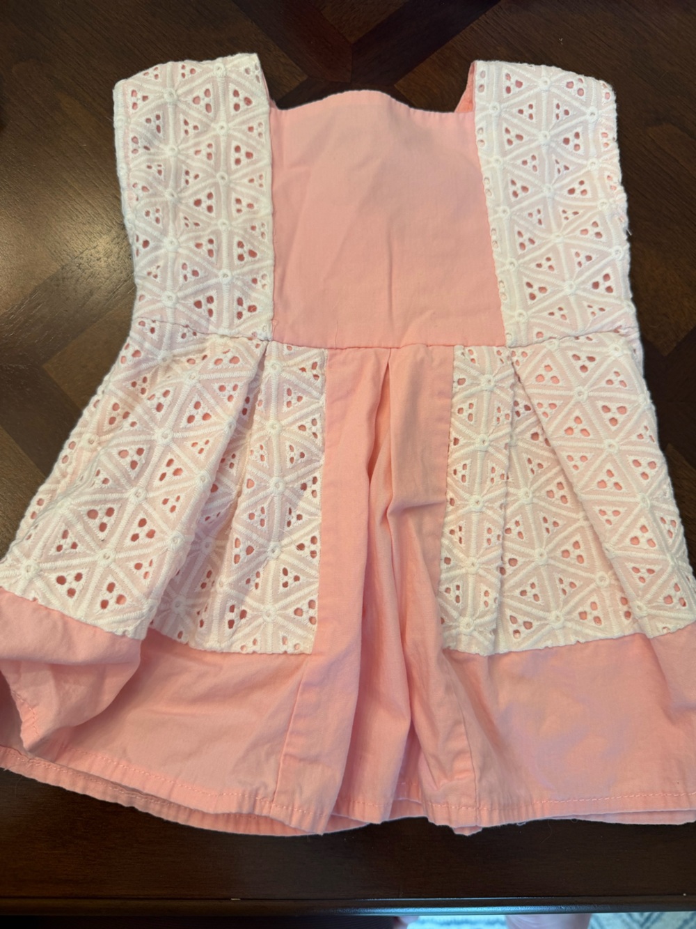 Max Studio Pink Eyelet Panel Sundress